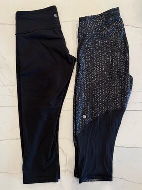 Pair of Lululemon Cropped Leggings, Size 8